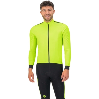 Koszulka rowerowa z długim rękawem Rogelli Core żółta - 5XL