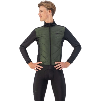 Kurtka rowerowa Rogelli Wadded II zielono-czarna - 3XL