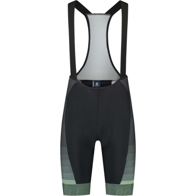 Spodenki rowerowe z wkładką Rogelli Hero II czarno-zielone - 3XL