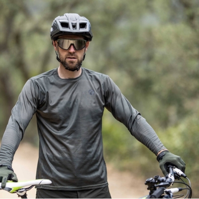 Koszulka rowerowa z długim rękawem Rogelli Advntr Core zielona - 3XL