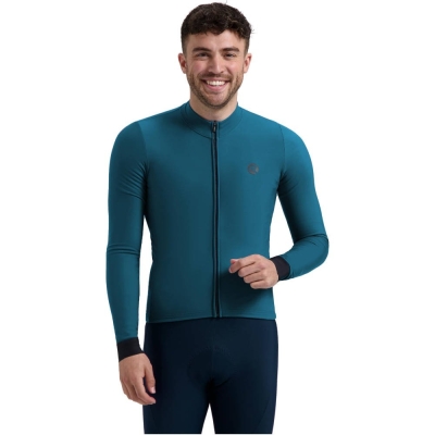 Koszulka rowerowa z długim rękawem Rogelli Signature niebieska - XL