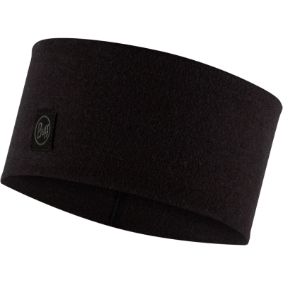 Opaska Buff Merino Wide Headband Solid Black