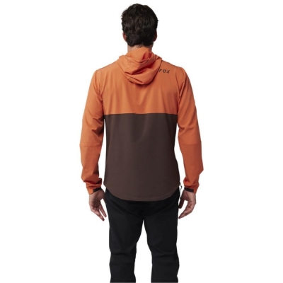 Bluza rowerowa Fox Ranger Wind Pullover pomarańczowa