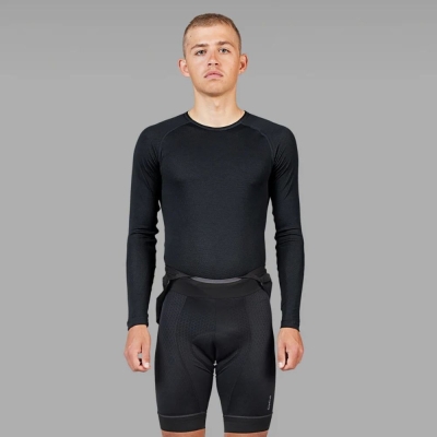 3-pack koszulek termoaktywnych z długim rękawem GripGrab RIDE Thermal czarny