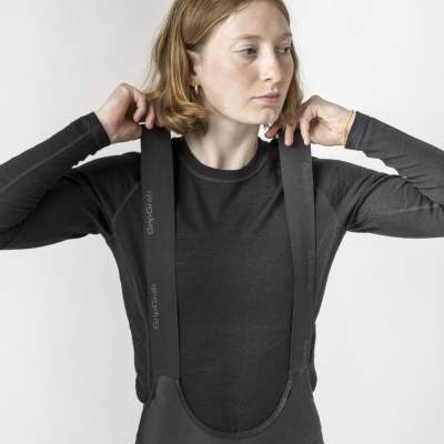Koszulka termoaktywna z długim rękawem damska GripGrab Merino Blend Thermal czarna - XL