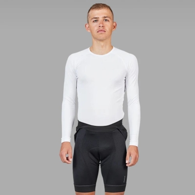Koszulka termoaktywna z długim rękawem GripGrab RIDE Thermal biała - XXL