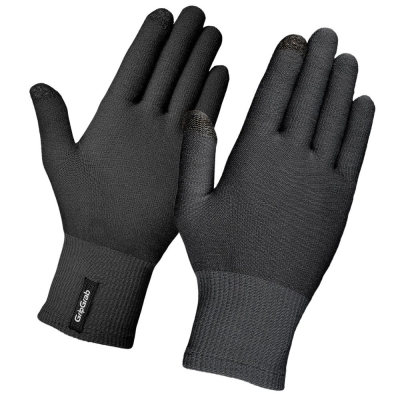 Rękawiczki długie GripGrab Merino Wool Liner czarne