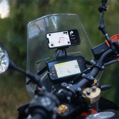 Uchwyt motocyklowy na kierownicę SP Connect SPC+ AMPS GPS czarny