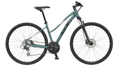 Rower crossowy damski GT Transeo Elite zielony