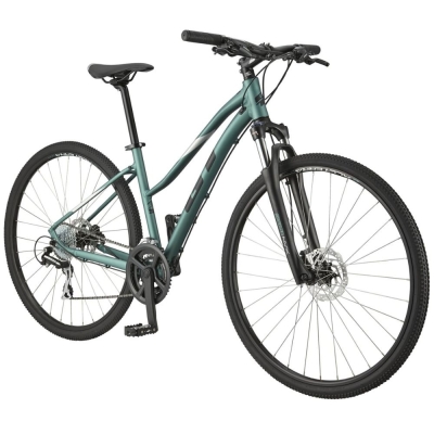 Rower crossowy damski GT Transeo Elite zielony