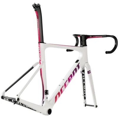 Rama szosowa Accent Cyclone Disc Carbon biało-różowa