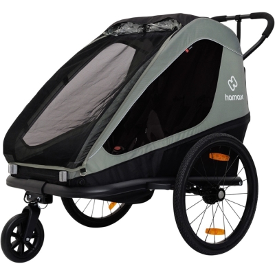 Przyczepka dziecięca Hamax Traveller Twin khaki-czarna