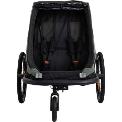 Przyczepka dziecięca Hamax Traveller Twin khaki-czarna