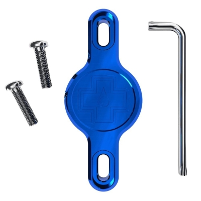 Uchwyt na lokalizator Muc-Off Secure Tag Holder 2.0 dla Apple AirTag niebieski