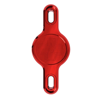 Uchwyt na lokalizator Muc-Off Secure Tag Holder 2.0 dla Apple AirTag czerwony