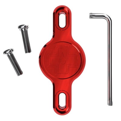 Uchwyt na lokalizator Muc-Off Secure Tag Holder 2.0 dla Apple AirTag czerwony
