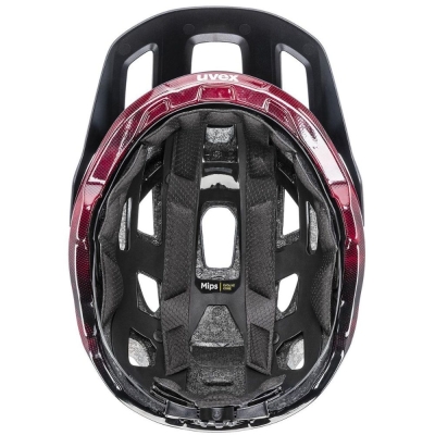 Kask rowerowy Uvex React MIPS czarno-czerwony