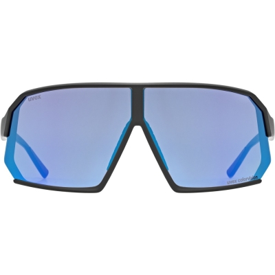 Okulary rowerowe Uvex Sportstyle 237 CV czarne (niebieskie soczewki)