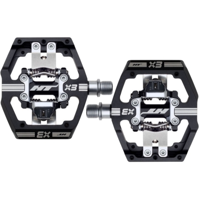 Pedały rowerowe HT X3 czarno-srebrne
