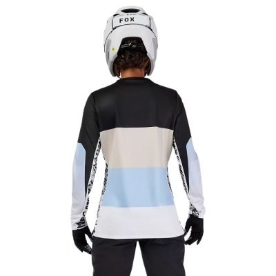 Koszulka rowerowa damska z długim rękawem Fox Lady Ranger Grid czarna - XS