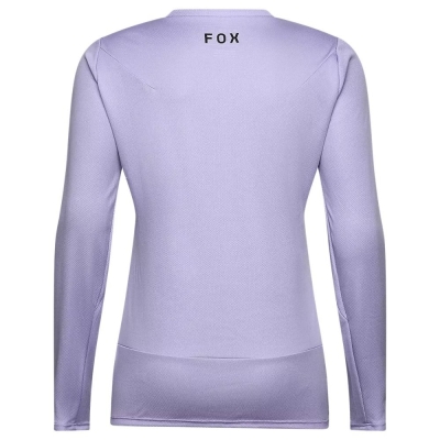 Koszulka rowerowa damska z długim rękawem Fox Lady Ranger Head liliowa - S