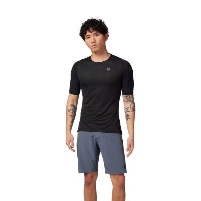 Koszulka rowerowa Fox Flexair Ascent czarna - XL