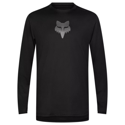 Koszulka rowerowa z długim rękawem Fox Ranger Head czarna