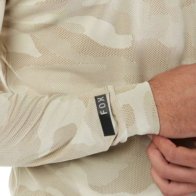 Koszulka rowerowa z długim rękawem Fox Ranger Tru Dri beżowa - XXL