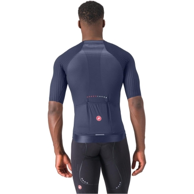 Koszulka rowerowa Castelli Aero Race 8S granatowa - XXL