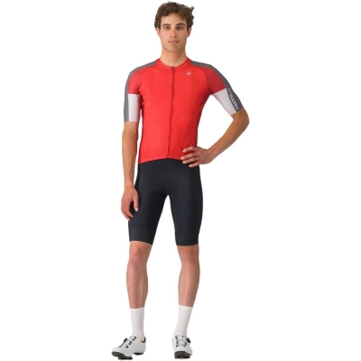 Koszulka rowerowa Castelli Entrata 6 czerwona - XXL