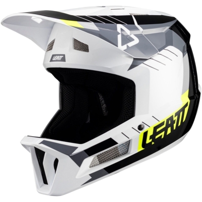 Kask rowerowy fullface Leatt MTB Gravity 2.0 biało-czarny