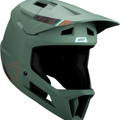 Kask rowerowy fullface Leatt MTB Gravity 1.0 ciemnozielony
