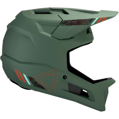 Kask rowerowy fullface Leatt MTB Gravity 1.0 ciemnozielony