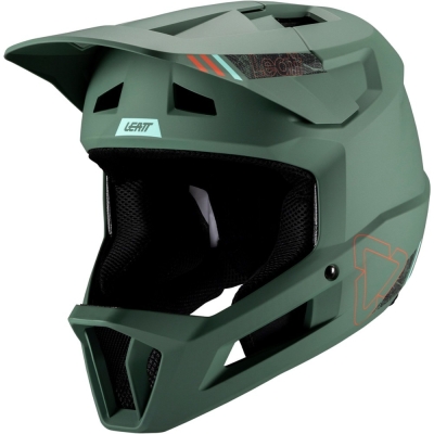 Kask rowerowy fullface Leatt MTB Gravity 1.0 ciemnozielony