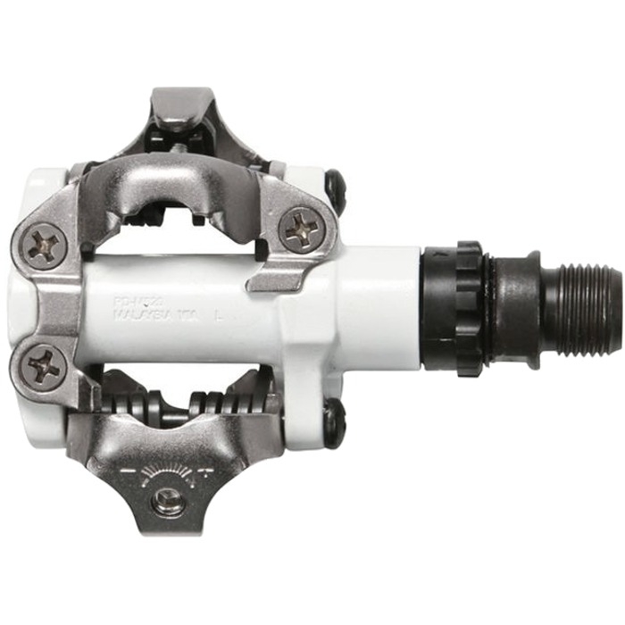 Pedały rowerowe Shimano SPD PD-M520 białe + bloki