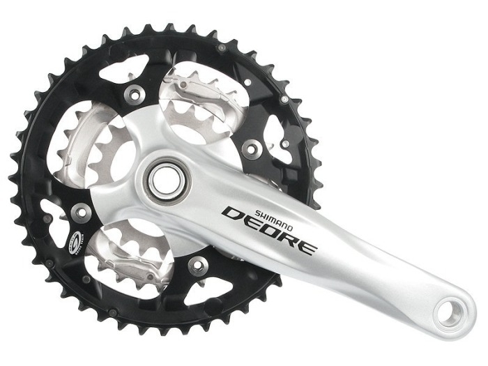 Mechanizm korbowy Shimano Deore FC-M590 srebrny