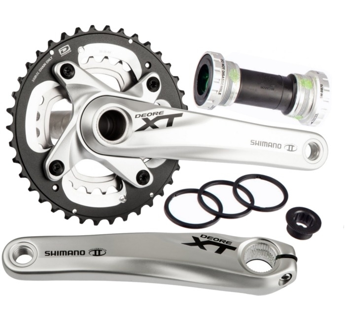 Mechanizm korbowy Shimano Deore XT FC-M785 srebrny