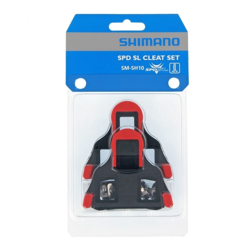 Bloki do pedałów Shimano SPD SL SM-SH10 czerwone 0°