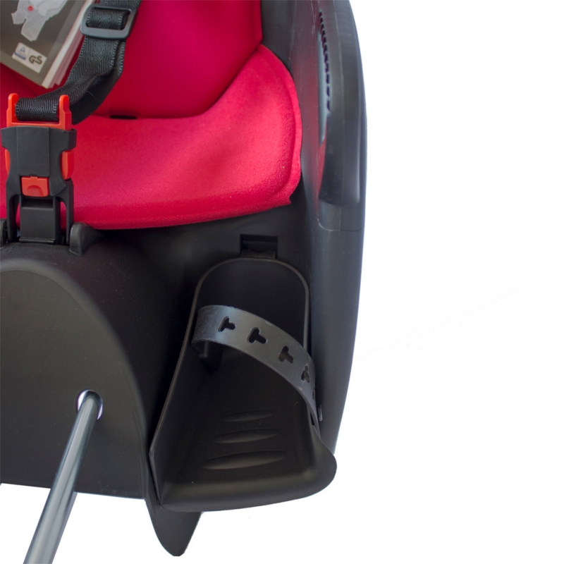 Fotelik rowerowy Hamax Kiss czarno-czerwony + adapter na ramę