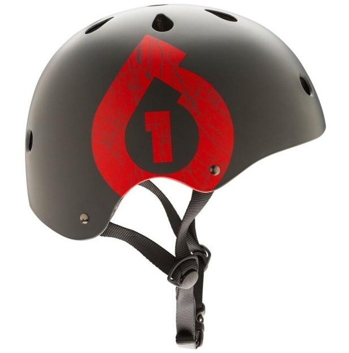 Kask rowerowy orzech SixSixOne 661 Dirt Lid Icon szaro-czerwony