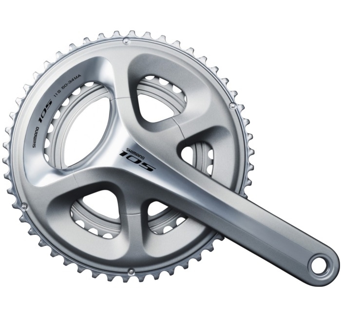 Mechanizm korbowy Shimano 105 FC-5800 srebrny