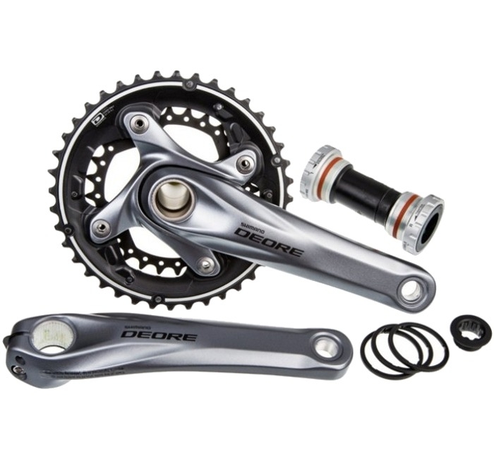 Mechanizm korbowy Shimano Deore FC-615 srebrny