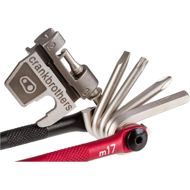 Multitool Crank Brothers M17 czarno-czerwony