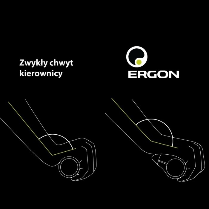 Ergon GS2 Racing Chwyty kierownicy ergonomiczne czarne
