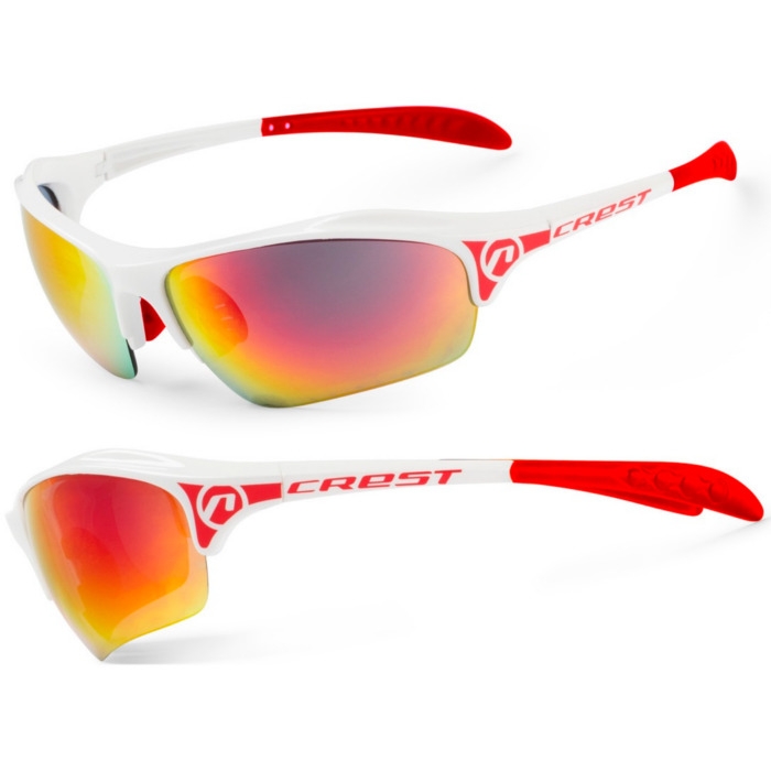 Okulary rowerowe Accent Crest biało-czerwone