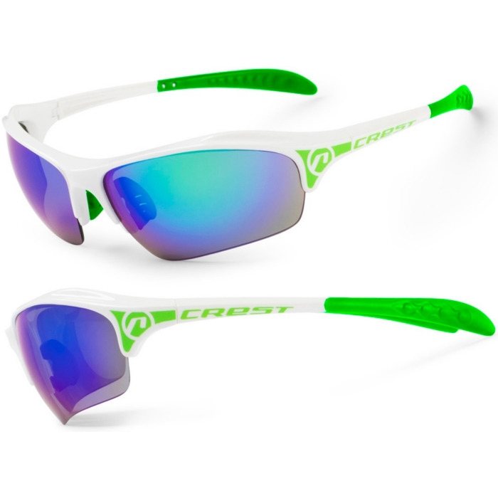 Okulary rowerowe Accent Crest biało-zielone