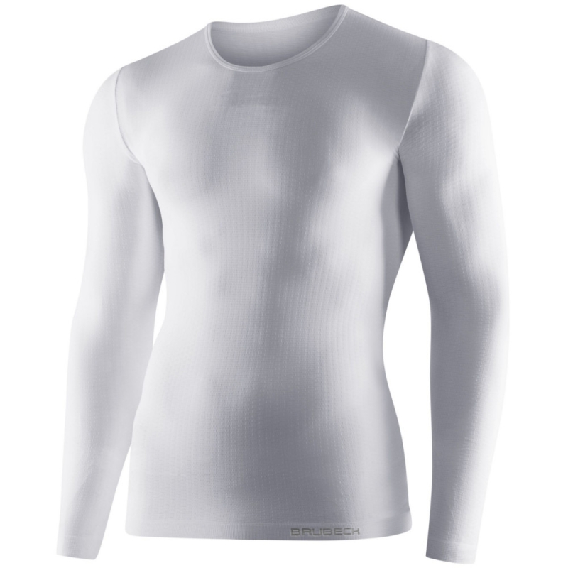 Koszulka z długim rękawem Brubeck Base Layer unisex biała