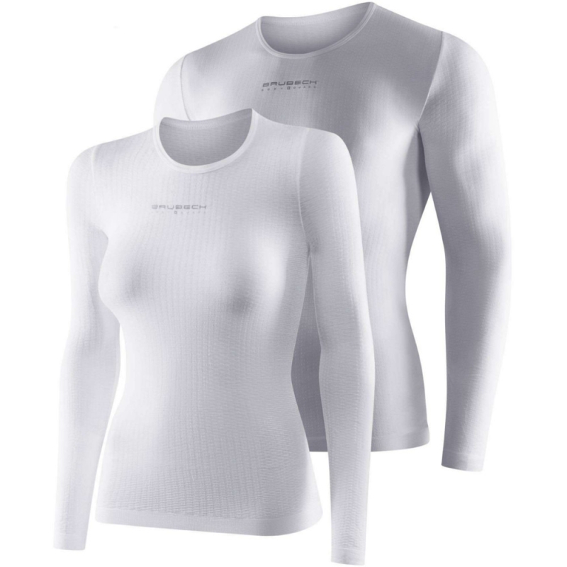 Koszulka z długim rękawem Brubeck Base Layer unisex biała