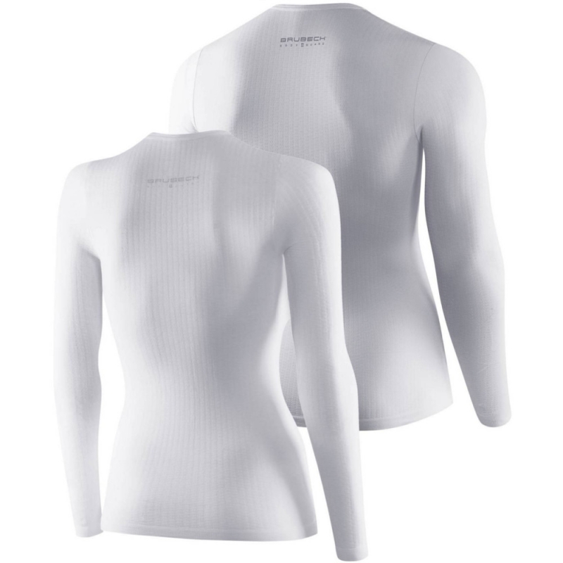 Koszulka z długim rękawem Brubeck Base Layer unisex biała