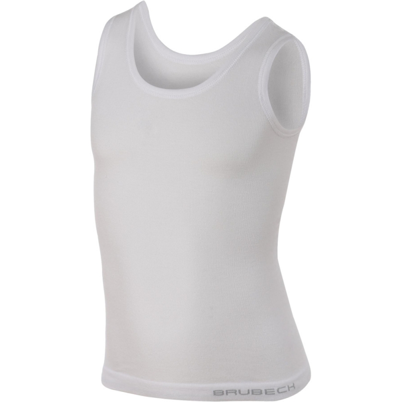 Bezrękawnik chłopięcy Brubeck Comfort Cotton Junior biały